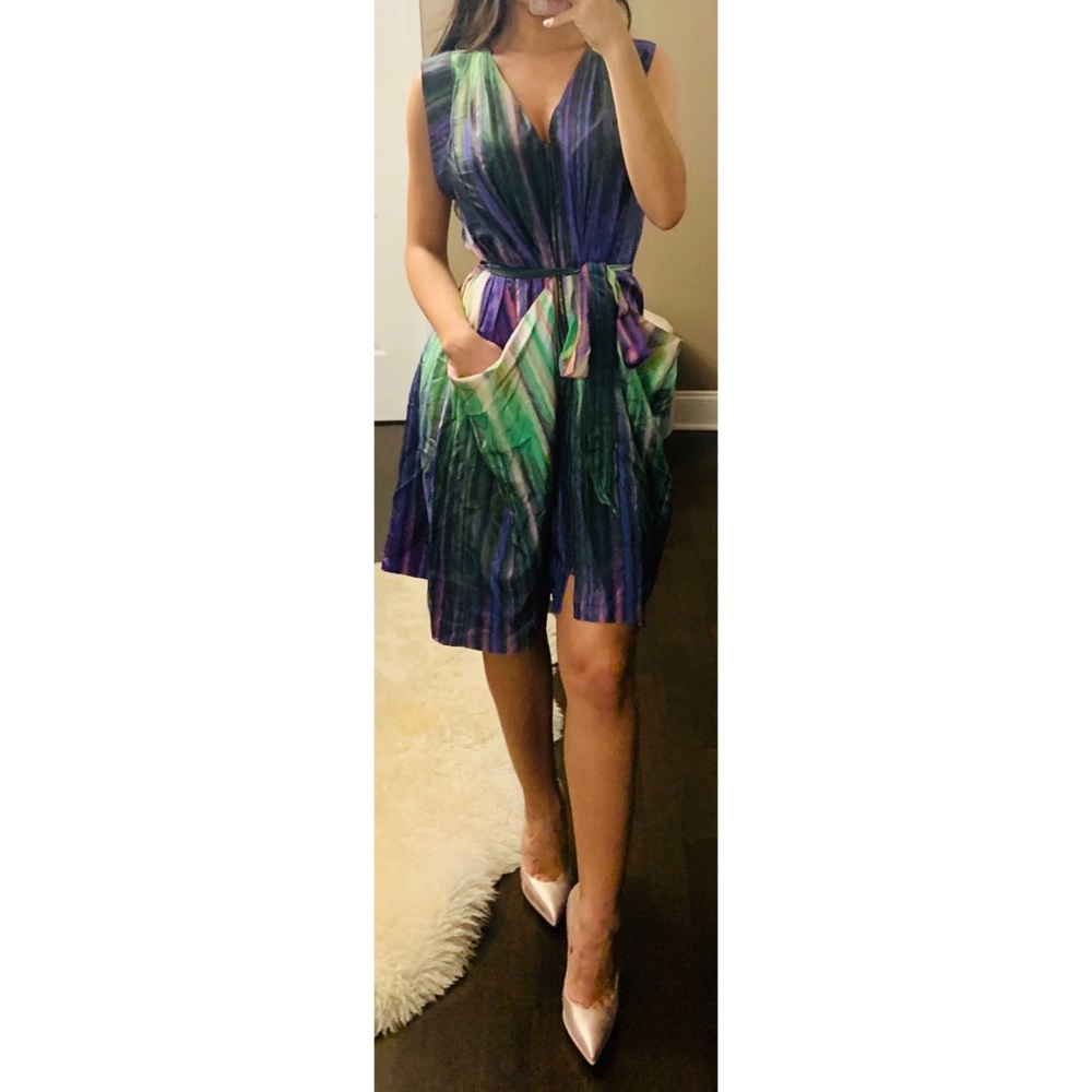 BCBG Multicolor Silk Dress - Picture 1 of 8